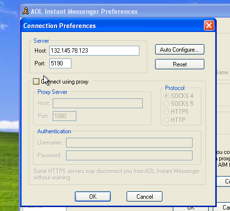 Host field screenshot